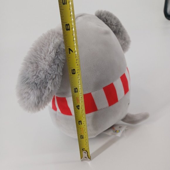Squishmallow Holiday Ivy The Gray Dog 7.5” With Scarf Kellytoy 2022 Plush Christ - Picture 10 of 12